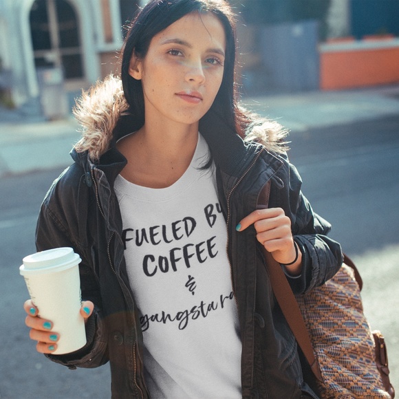 Fueled By Coffee & Gangsta Rap T-Shirt - Picture 3 of 4